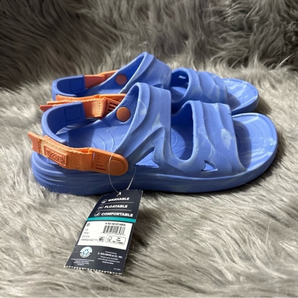 Rugged Shark Strappy Sandals Womens Size 8 Blue Open Toe‎ Shoes Lightweight